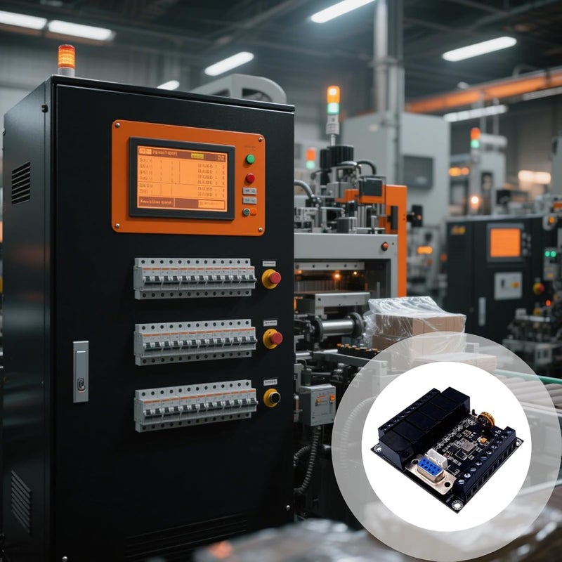 وحدة تحكم PLC عامة من نوع Fx1N-14Mr مع وحدة توسعة مرحلية، وحدة تحكم منطقية قابلة للبرمجة بقنوات 8، تصميم لوحة دوائر مطبوعة، معالج 32 بت عالي السرعة، وحدة تحكم دقيقة صناعية، تدعم برمجة Gx، ومراقبة في الوقت الفعلي. - Image 3
