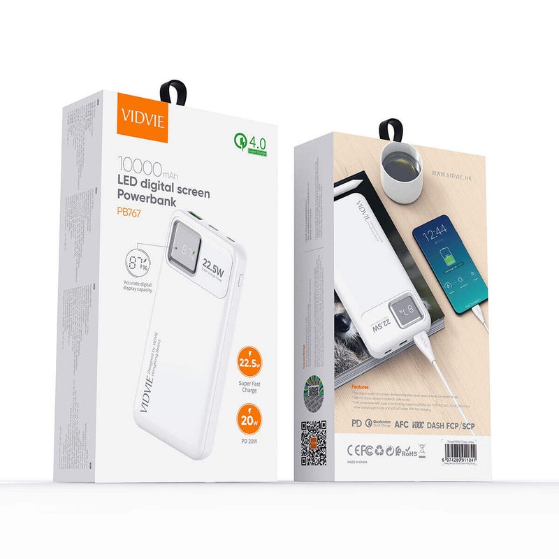 Vidvie High-Capacity PB767 Power Bank – 10,000mAh for On-the-Go Power - Image 4