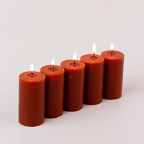 AURA DECOR AuraDecor Set of 5 Fragrance Pillar Candle || Long Burning || Aroma Candle || Gift Set || Candle Pillar Set (Chocolate) - Image 3