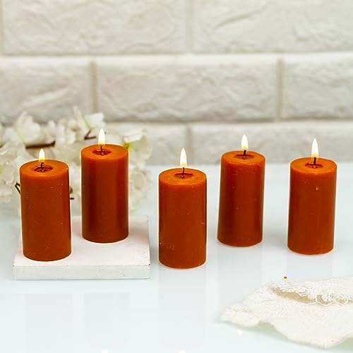 AURA DECOR AuraDecor Set of 5 Fragrance Pillar Candle || Long Burning || Aroma Candle || Gift Set || Candle Pillar Set (Chocolate) - Image 1