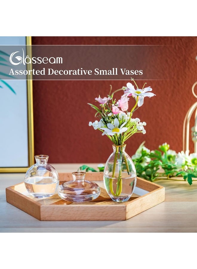 Glasseam Glasseam Glass Bud Vase for Centerpieces: 12Pcs Gold Rim Mini Small Vases for Flowers Bulk Flower Vase Set Aesthetic Cute Handmade Tiny Short Wedding Table Centerpiece Decor  - Image 4