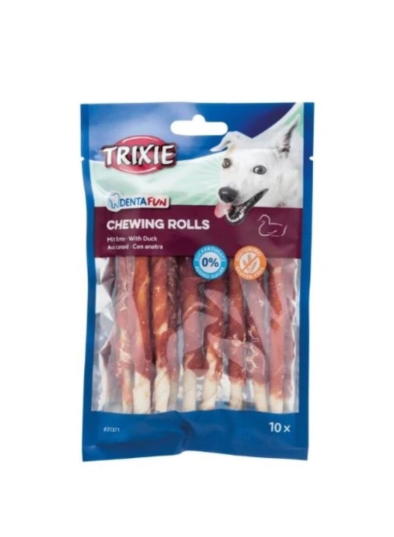 Trixie Denta Fun Duck Chewing Rolls Dog Chew - Image 2