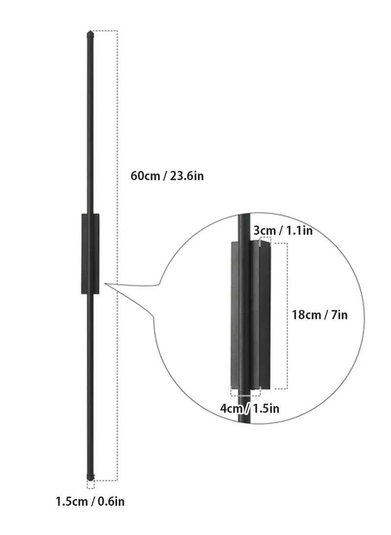 LOOPITYS （90CM）Led Wall Lamp Modern Long Wall Light for Home Living Room Bedroom Mounted Sofa Background Wall Sconce Lighting Fixture,Nordic Wall Lamp,Modern Led Wall Lampbedside wall sconce - Image 2