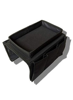 Y&D Sofa TV Remote Control Handset Holder Organiser Caddy Couch Armrest Organizer with 6 Pockets Hanging Storage Bag for Chairs Sofas Armchairs Desk (Black)  - Image 2