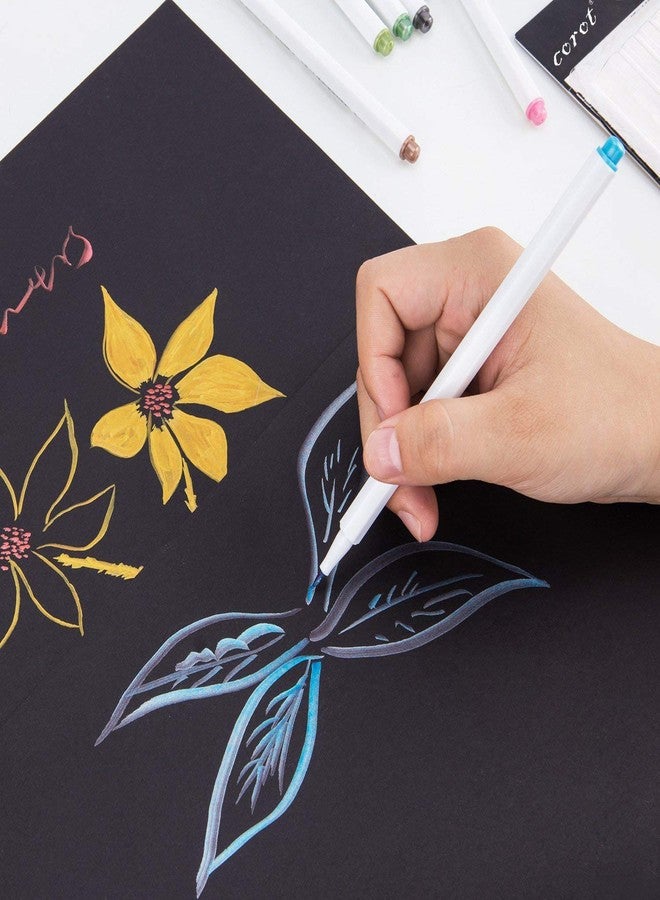 Corot Metallic Brush Marker Pens, 10 Colors Calligraphy Pens for Coloring Drawings Lettering - Image 4