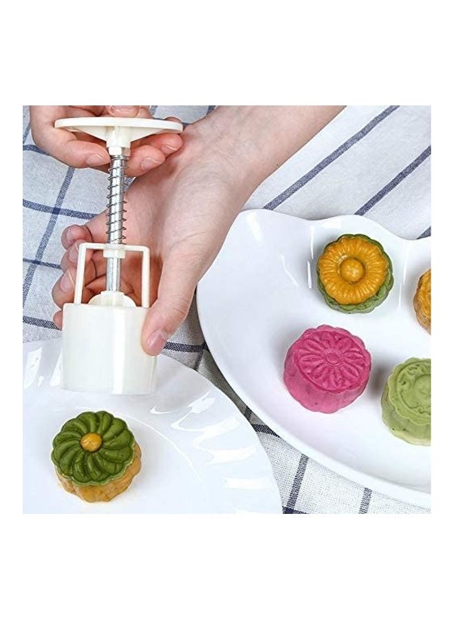 نيبمينينت طقم قوالب كيك على شكل قالب ضغط يدوي أبيض 1.8 x 6.2بوصة - Image 4