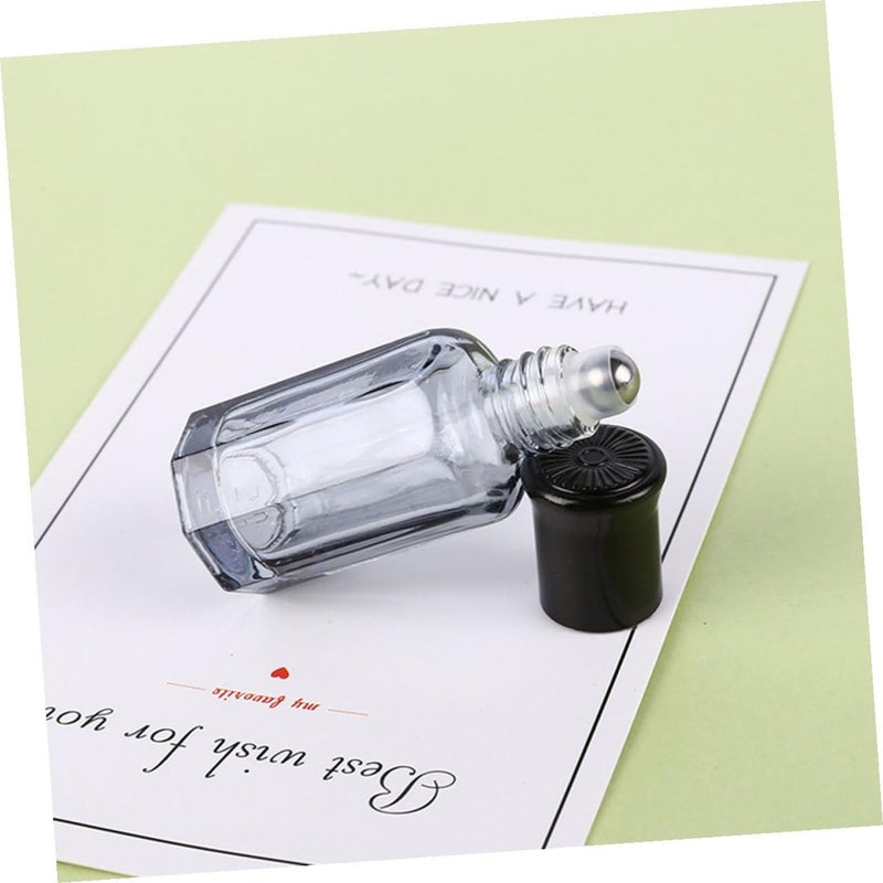 6pcs 6ml Glass Roll-on Bottles for Perfume and Essential Oils, Portable Octagonal Sealed Travel Roller Bottles with Leak-resistant Caps, Cosmetic Sample Vials for On-the-go Use - Image 4