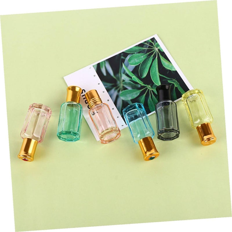 6pcs 6ml Glass Roll-on Bottles for Perfume and Essential Oils, Portable Octagonal Sealed Travel Roller Bottles with Leak-resistant Caps, Cosmetic Sample Vials for On-the-go Use - Image 3