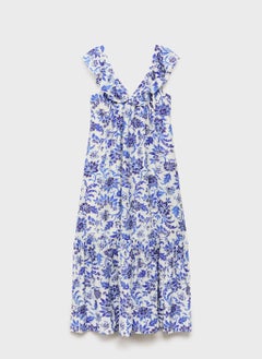 MANGO Ruffled Floral Print Dress  - Image 5