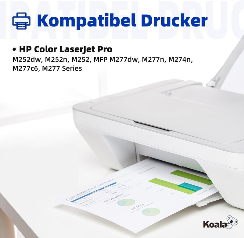 Koala 201X LaserJet Toner Cartridges Compatible with HP 201X 201A CF400X CF400A CF401X CF402X CF403X for Color LaserJet Pro MFP M277dw M277n M252dw M277 M274n M252n M252 M277c6 CyCyCyCyCyCy - Image 3