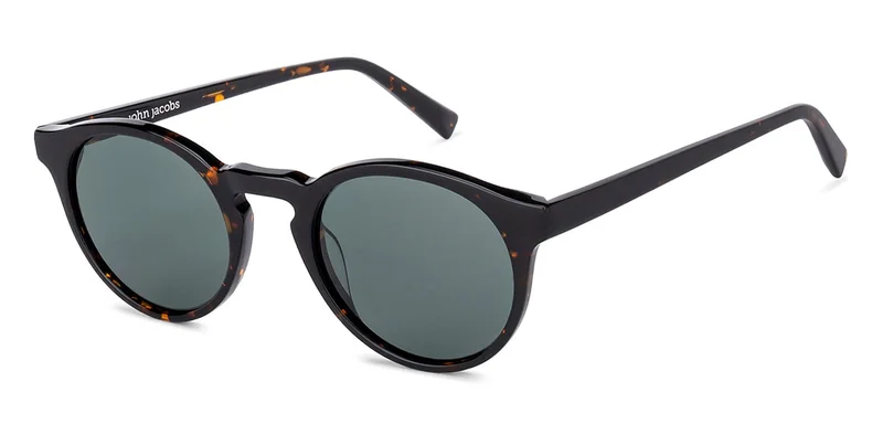 جون جاكوبس JJ Tints Full Rim Round Frame Polarized &amp; UV Protected Sunglasses JJ S12432 - 50mm - Brown