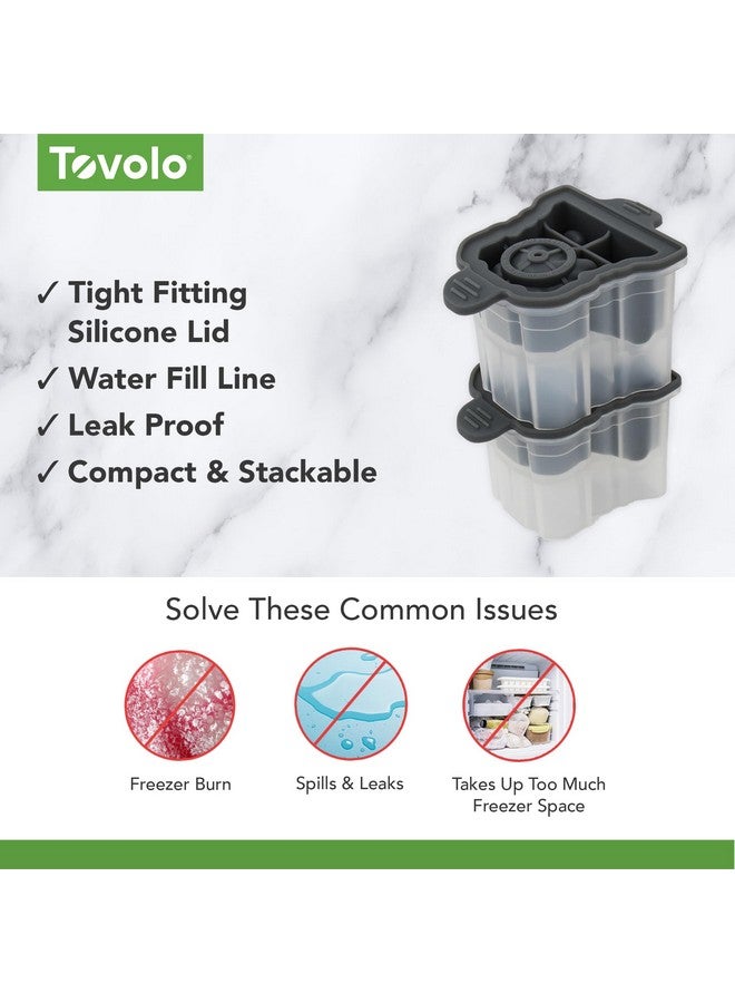 Tovolo Bulldog Shaped Ice Molds, Set of 2 - Large Ice Mold Gift Ideal for Dog Lovers - Unique Ice Mold Chills Drinks - Odor-Free Freezer Storage, Dishwasher-Safe with Silicone Plunger - Image 3