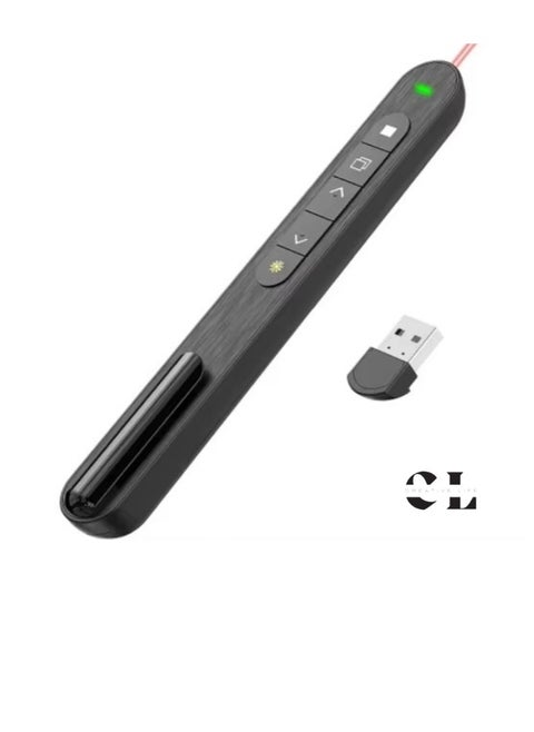 Creative Life Wireless Presenter Remote Presentation Clicker,RF 2.4GHz USB Presentation Pointer with Volume Control Slide PowerPoint Clicker for Computer Laptop Mac