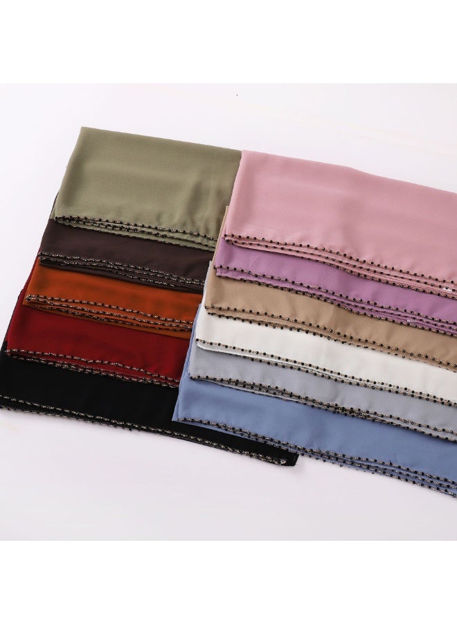 Nariele New Crystal Pearl Chiffon Headscarf - Image 5