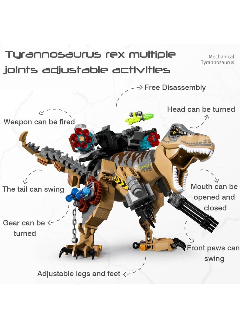 Dinosaurs Building Blocks Set 645 Pcs, Dinosaur for Boys Age 8 9 10 11 12 13 14 Years Toys Kit, Park World, Birthday Gifts and Girls