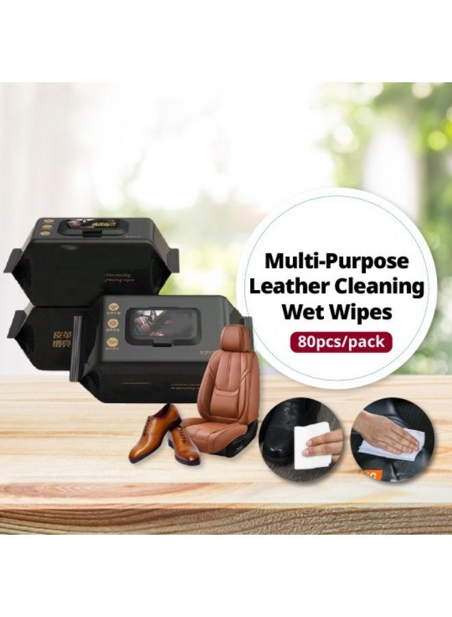 Natural Cars Seats and Sneaker & Shoe Cleaner Wipes - 1 Packs of 80 - Portable Sneakers Cleaner Shoe Wipes Quickly Remove Dirt & Stains - These Disposable Shoe Cleaning Wipes Can Be Used On Most