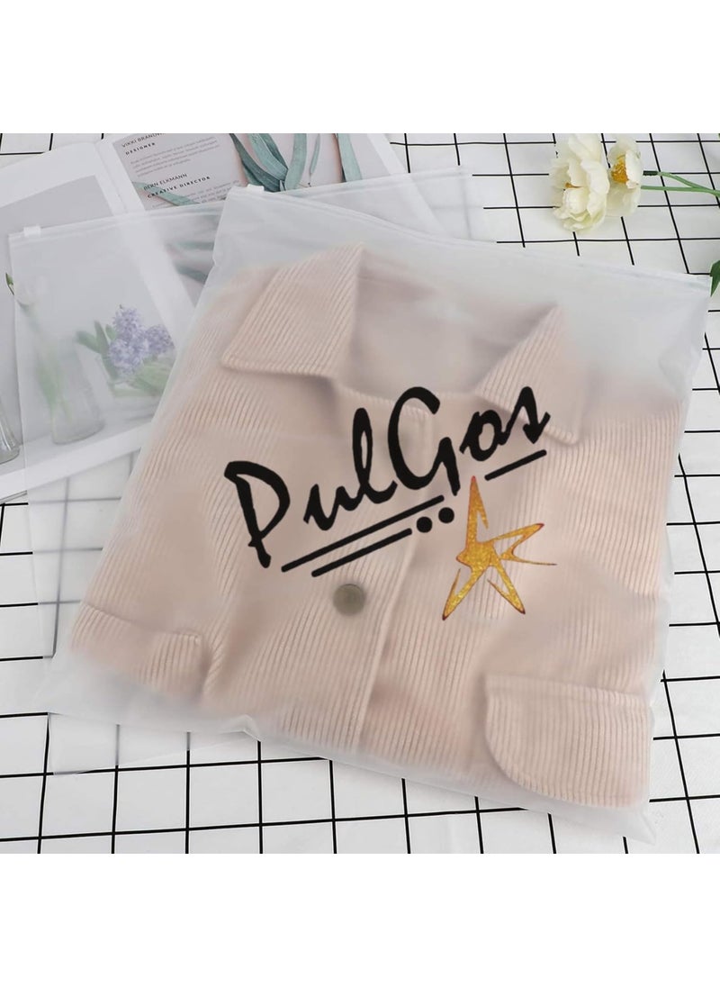 PulGos PulGos Pack of 15 Clothes Organizer Bag For Clothes and Wardrobe Travelling Single Storage For Saree Salwar Suit Lehenga Shoes Dress Dupatta Organizer Frosted Plastic Bags With Zipper  - Image 3