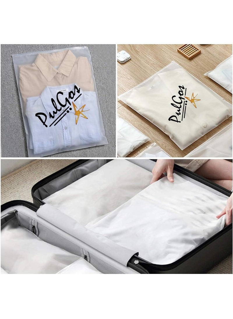 PulGos PulGos Pack of 15 Clothes Organizer Bag For Clothes and Wardrobe Travelling Single Storage For Saree Salwar Suit Lehenga Shoes Dress Dupatta Organizer Frosted Plastic Bags With Zipper  - Image 5