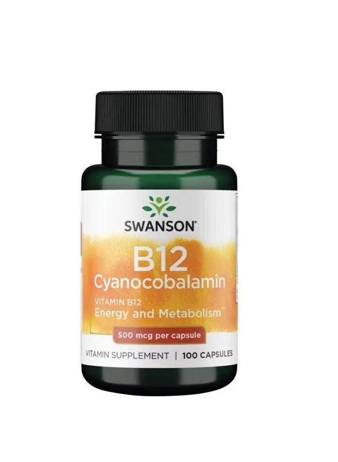 SWANSON Vitamin B12 500 mcg 100 Capsules