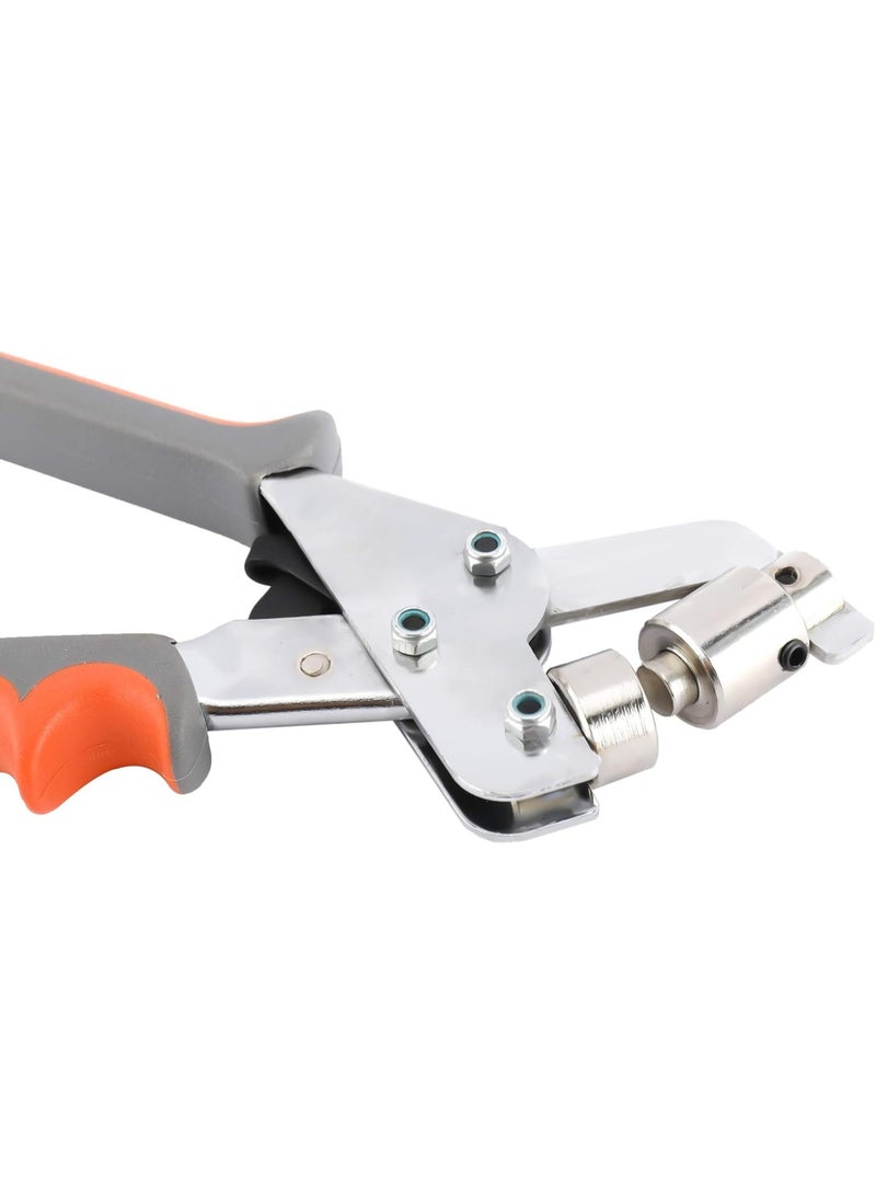 jaexest Grommet Handheld Hole Punch Plier – Portable Manual Grommet Punching Machine – Includes 500pcs 3/8 Inch (10mm) Silver Grommets Eyelets – DIY Craft Tool for Fabric, Leather, Canvas, Tarps - Image 4