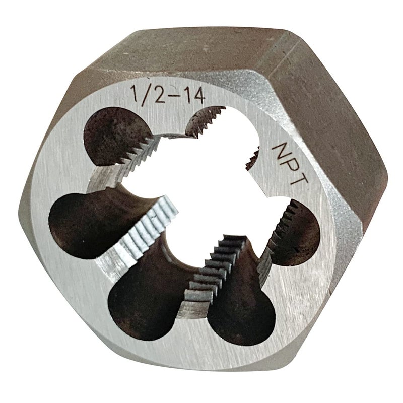 Kaimex NPT Pipe Hex Die Set 6 Pcs Cartbon Steel 1/8"-27 1/4"-18 3/8"-18 1/2"-14 3/4"-14 1"-11 1/2 - Image 3
