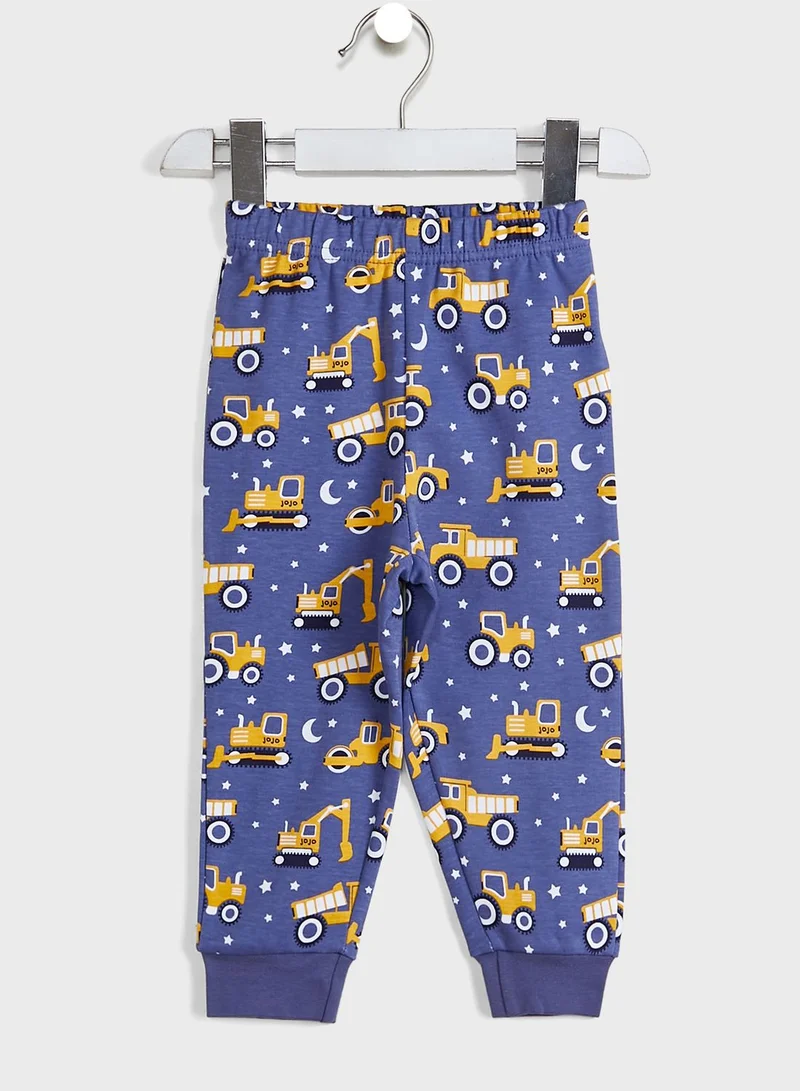 JoJo Maman Bebe Kids 2 Pack Digger Pyjama Set