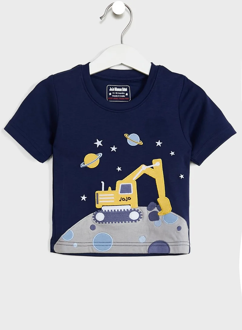 JoJo Maman Bebe Kids 2 Pack Digger Pyjama Set