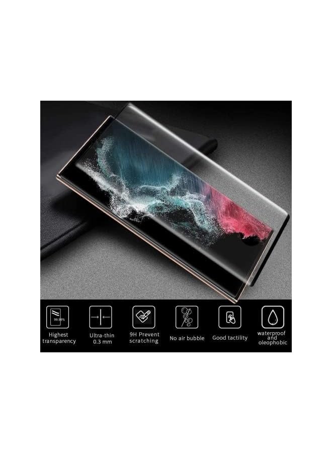 PROMASS Screen Protector for Galaxy S22 Ultra [2+2 Pack] S22 Ultra Tempered Glass Screen Protector with Lens Protector for Galaxy S22 Ultra, Clear - Image 5