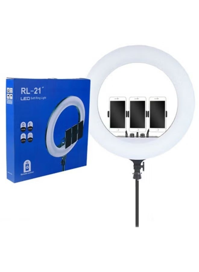 ACLIX 18 Inch Ring Light Tripod Mount with 3 Phone Bracket, LED Soft Ring Light with Remote Control - Image 4