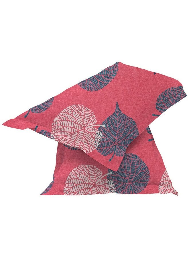 BSB HOME Cotton Pillow Cover/Case Set (2 Pcs) - 18"X28" Inches, Pink&Grey, 105 Tc - Image 1