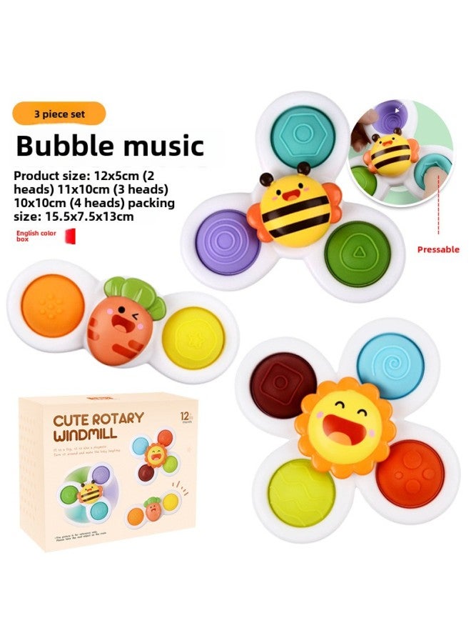Baby Toy 3-6-12 Months Grit Baby Newborn Hand-held Rattle Manhattan Ball Sesler-Color:【english Color Box】 3-piece Set-bubble Blanzhuanle 213g - Image 1