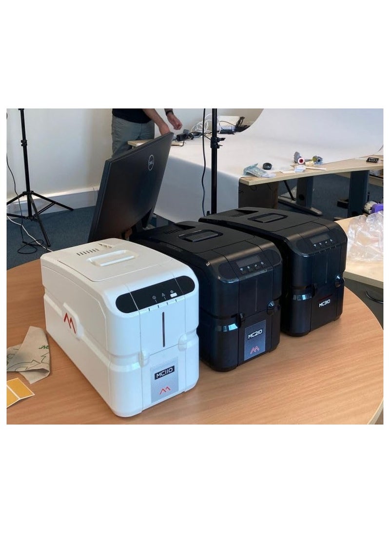 Matica MC110 Dual-Sided ID Card Printer, 300 DPI Resolution, Dye Sublimation/Thermal Transfer, 100-Card Input / 30-Card Output, CR-80 Card Size, USB Connectivity - Image 3