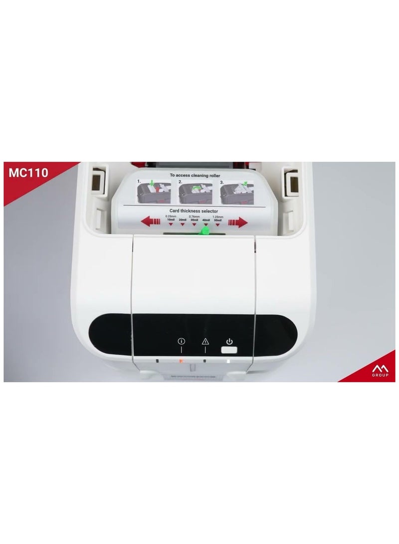 Matica MC110 Dual-Sided ID Card Printer, 300 DPI Resolution, Dye Sublimation/Thermal Transfer, 100-Card Input / 30-Card Output, CR-80 Card Size, USB Connectivity - Image 4