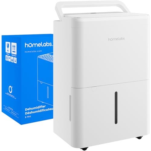 hOmeLabs Dehumidifier 1,800 Sq Ft Wi-Fi (8 Pint MAX 24 Pint at 95°F, 90% RH) for Advanced Humidity & Moisture Control, Quiet, Efficient, Auto Shut-off, Ideal for Home, Basement, Office - Image 1