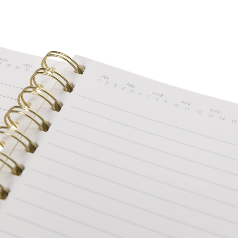 Graphique Vegan Leather Spiral Journal - Focus Design - 192 Lined Pages - Perfect for Taking Notes, Lists and More (8" x 10") - Image 4