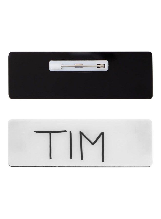 Juvale 15Pack Blank Name Tag Pin Badges White Blank Name Tags For Employee Id Badges Custom Personnel Labels For Retail Stores Restaurants And Offices (3X1In) - Image 5