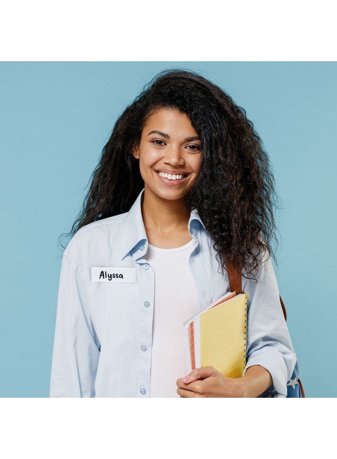 Juvale 15Pack Blank Name Tag Pin Badges White Blank Name Tags For Employee Id Badges Custom Personnel Labels For Retail Stores Restaurants And Offices (3X1In) - Image 2