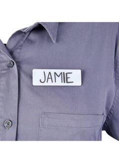 Juvale 15Pack Blank Name Tag Pin Badges White Blank Name Tags For Employee Id Badges Custom Personnel Labels For Retail Stores Restaurants And Offices (3X1In)  - Image 3