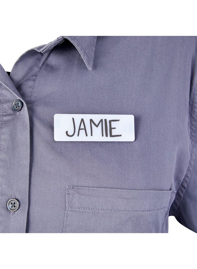 Juvale 15Pack Blank Name Tag Pin Badges White Blank Name Tags For Employee Id Badges Custom Personnel Labels For Retail Stores Restaurants And Offices (3X1In) - Image 3