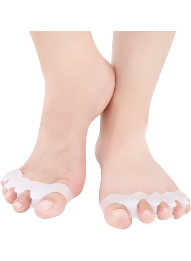 Pack of 2 - Silicone Gel Toe Separators White - Image 1