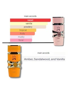 Lattafa Perfumes Yara Pink + Yara Tous Gift set Eau De Perfume 100ml each 
