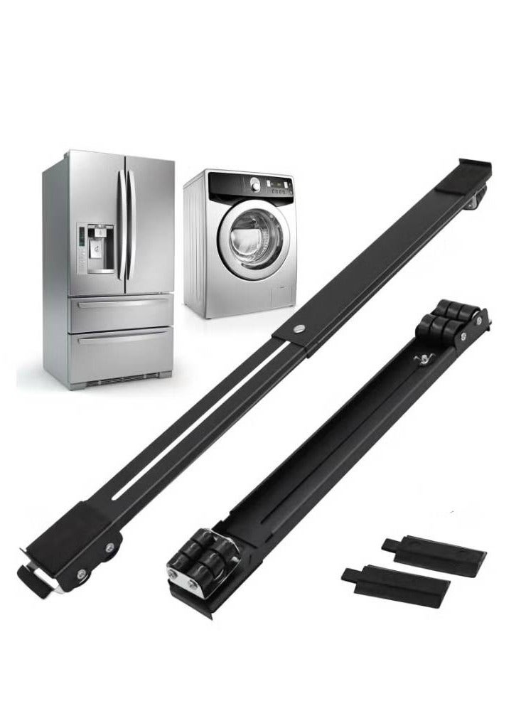 ليكسيس "بكرات أثاث قابلة للتمديد عالمية مع 24 بكرة وفرامل - أدوات نقل شديدة التحمل للغسالات والثلاجات والمجففات، بسعة 600 رطل، قاعدة قوية، دعم المحمل" - Image 1