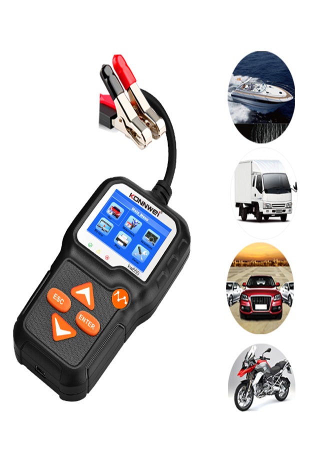 KONNWEI Car Battery Tester 12V Car Auto Battery Load Tester on Cranking System and Charging System Scan Tool Battery Tester Automotive for Cars/SUVs/Light Trucks - Image 4