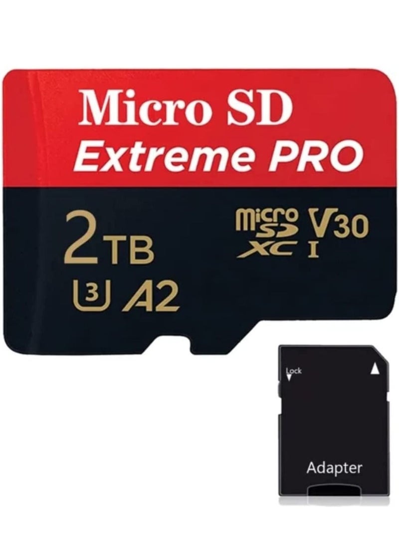 فيريكس - بطاقة Micro SD عالية السرعة بسعة 2 تيرابايت بطاقة ذاكرة Micro SD TF بطاقة فلاش 2 تيرا بايت Micro SD للهاتف كاميرا الكمبيوتر - Image 1