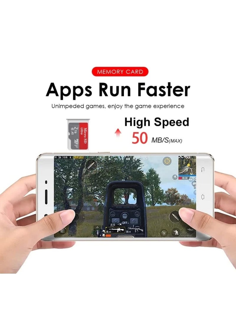 فيريكس - بطاقة Micro SD عالية السرعة بسعة 2 تيرابايت بطاقة ذاكرة Micro SD TF بطاقة فلاش 2 تيرا بايت Micro SD للهاتف كاميرا الكمبيوتر - Image 1