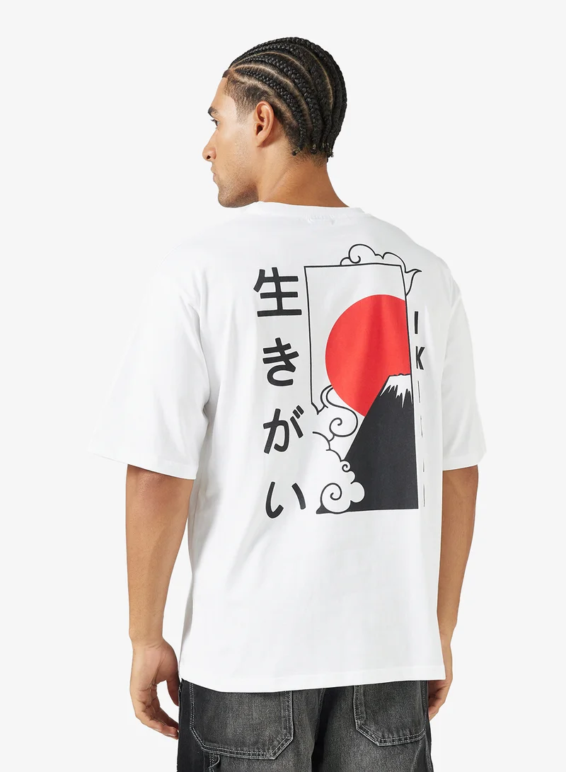 Seventy Five Graphic Print Oversized T-Shirt