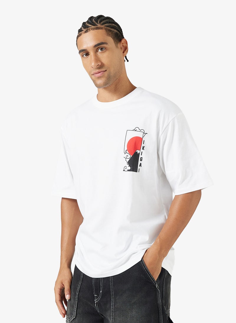 Seventy Five Graphic Print Oversized T-Shirt - Image 1