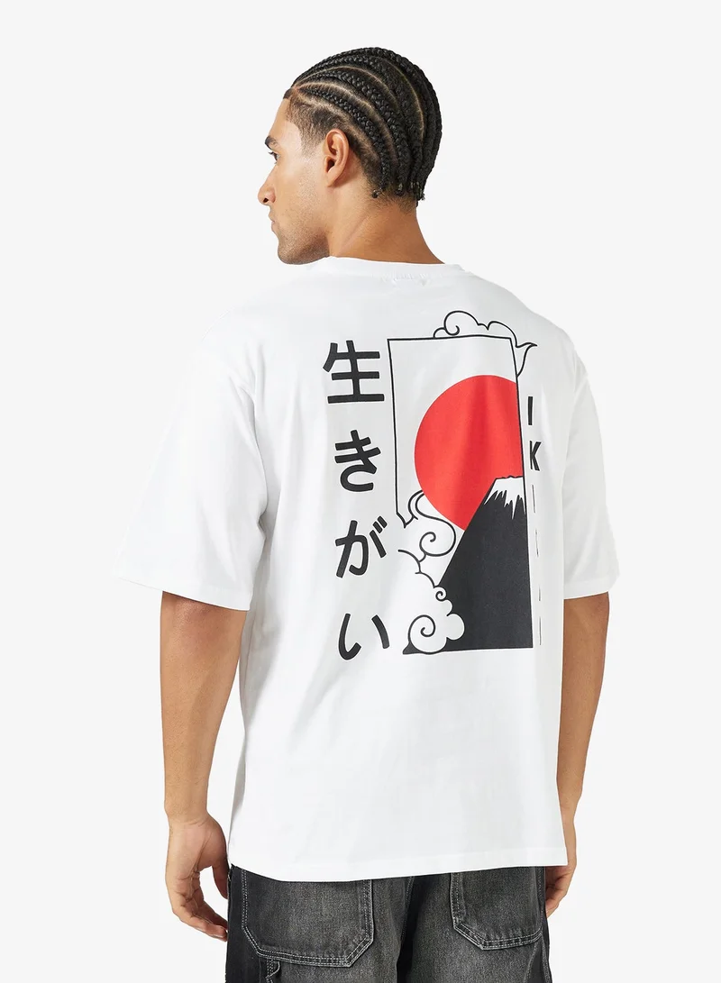 Seventy Five Graphic Print Oversized T-Shirt