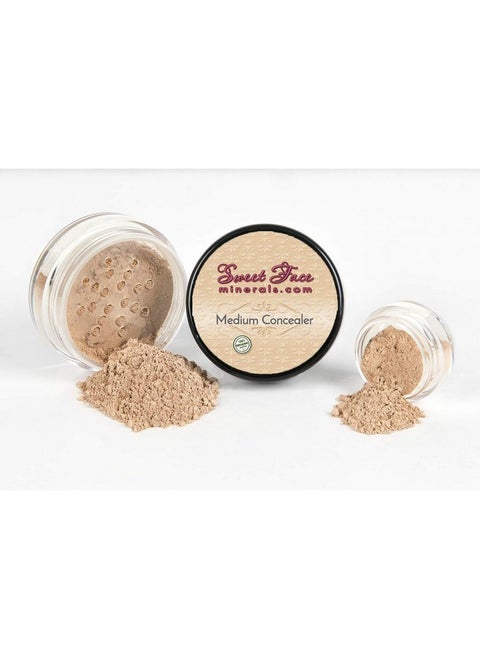 Medium Concealer Corrector Mineral Makeup Matte Bare Face Foundation Loose Powder Full Coverage (20 Gram Sifter Jar)