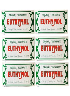 Euthymol Pack Of 6 Original Toothpaste 6 x 75ml 